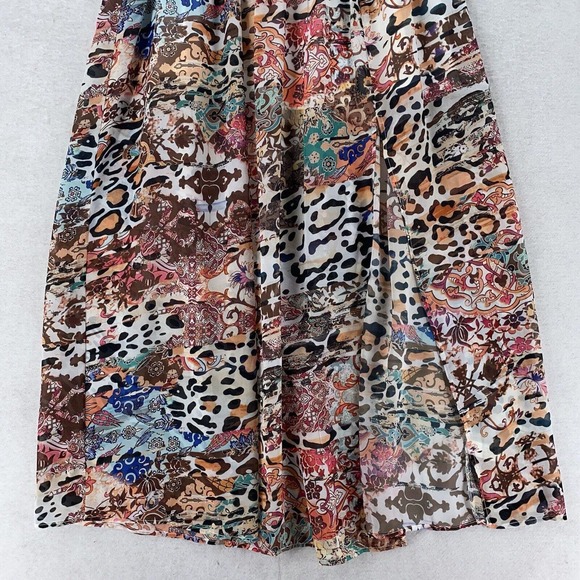 NWT Boston Proper Boho Maxi Skirt Sz 6 Colorful Abstract Flowy Southwestern - Picture 4 of 16